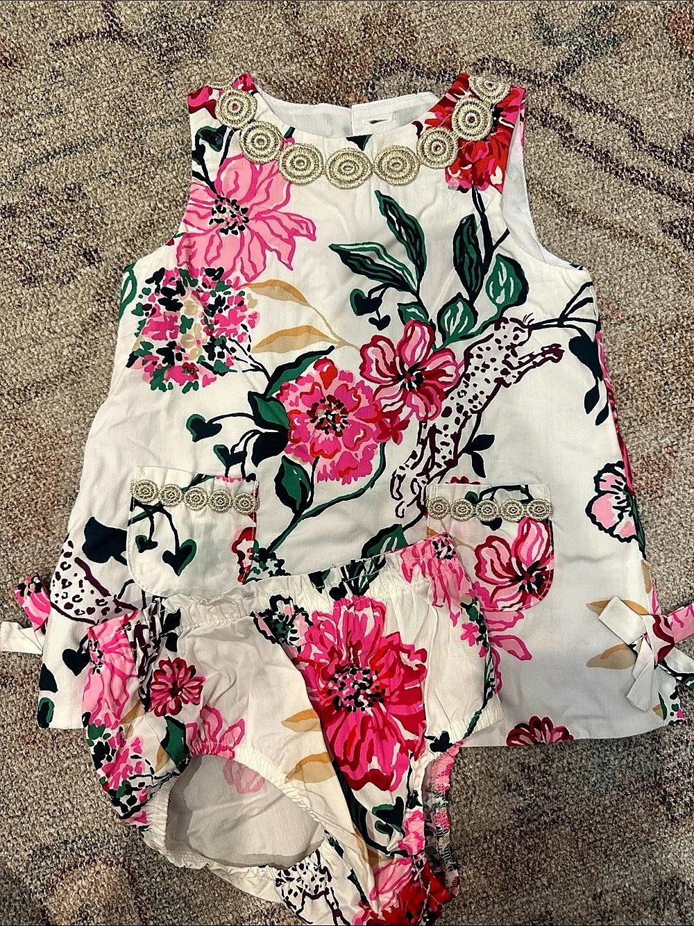 Lilly Pulitzer Baby Lilly Shift Dress & Bloomers Set Floral